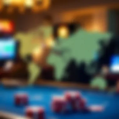 Global Jurisdictions in Online Gambling Global map highlighting various gambling jurisdictions