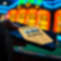 Close-up view of a digital lottery ticket on a smartphone