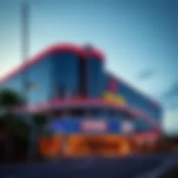 Exterior view of Rivers Casino showcasing its modern architecture.