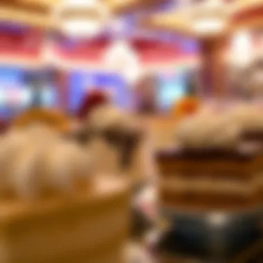 Exquisite Dessert Selection at Silver Slipper Casino Buffet A close-up of a beautifully arranged dessert table, highlighting the sweet selections at the buffet.