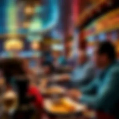 Lively Dining Experience at Silver Slipper Casino Buffet Guests enjoying their dining experience within the buffet, emphasizing the lively ambiance.