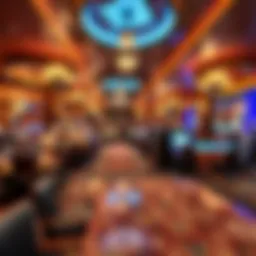 A panoramic view of the Silver Slipper Casino Buffet showcasing its elegant decor and vibrant atmosphere.