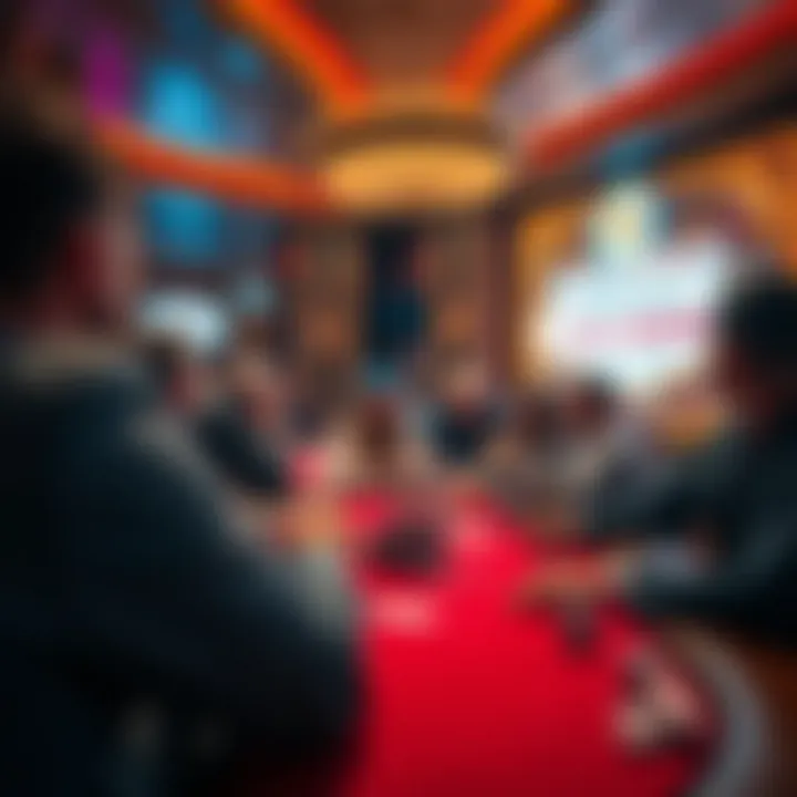 High-Stakes Poker in Vegas A high-stakes poker game in a luxurious Vegas club