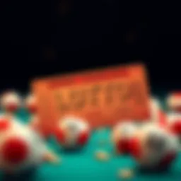 A visually striking representation of a lotto ticket with vibrant colors.