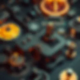 Aerial view of a small casino showcasing its unique architecture and layout