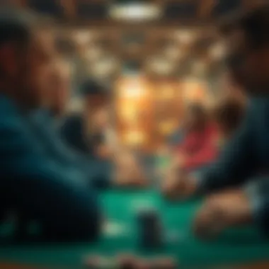 Psychological Aspects of Texas Poker A close-up depiction of poker psychology with focused players