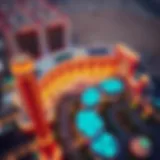 Aerial Perspective of The Palms Casino Resort Aerial view of The Palms Casino Resort showcasing its vibrant architecture