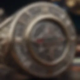 Close-up of a luxurious poker championship ring showcasing intricate designs