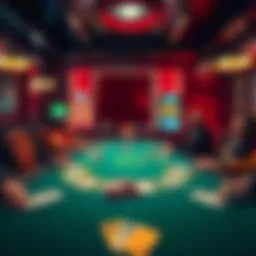 A vibrant poker table set for an engaging session.