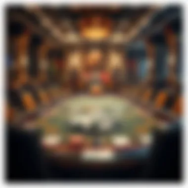 An intricate view of the Tiger Casino Game table setup