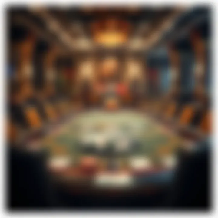 An intricate view of the Tiger Casino Game table setup