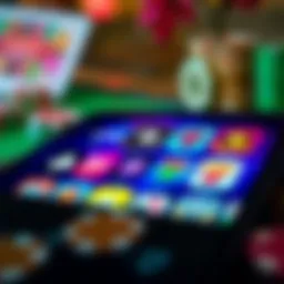 A vibrant display of casino app icons on a smartphone screen