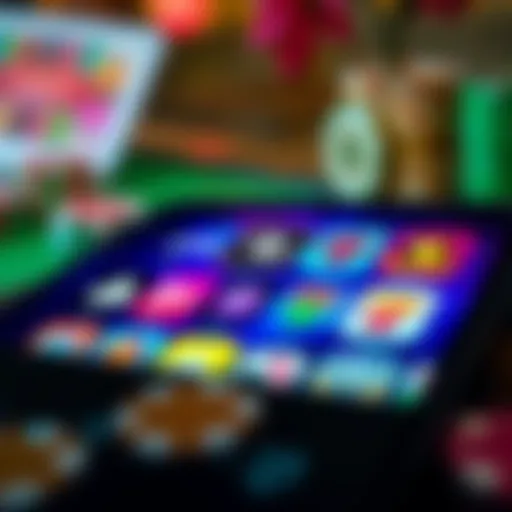 A vibrant display of casino app icons on a smartphone screen