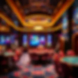 Interior view of a luxurious online casino