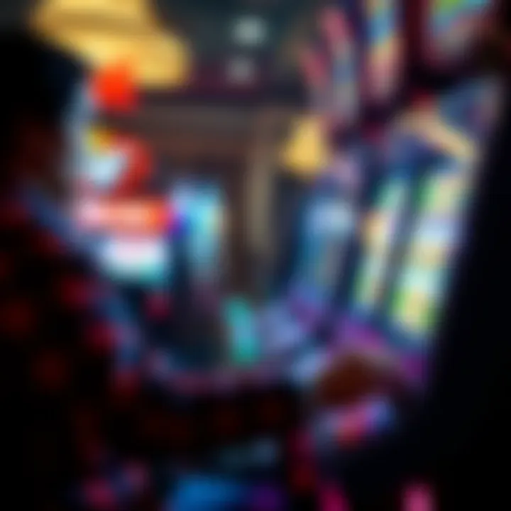 Gamers in Action A player engaging with a slot machine