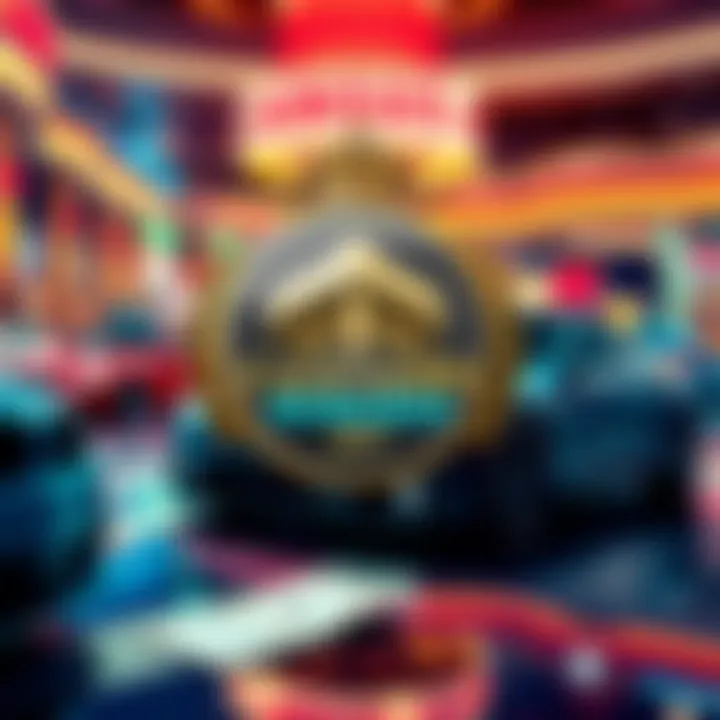 Caesars Rewards logo with car rental imagery