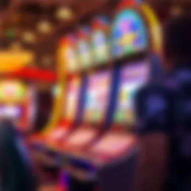 A modern electronic slot machine with vibrant graphics and interactive features