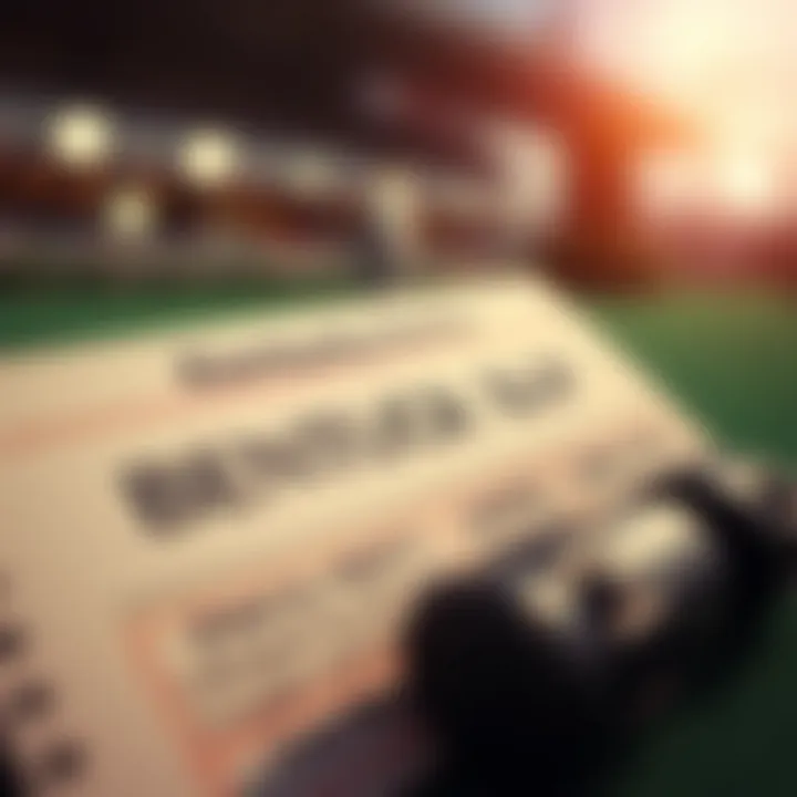 Kentucky Derby Betting Slip Close-up of a betting slip for the Kentucky Derby