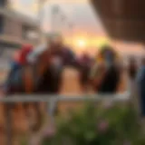 Horse racing at the Kentucky Derby showcasing the excitement of the event