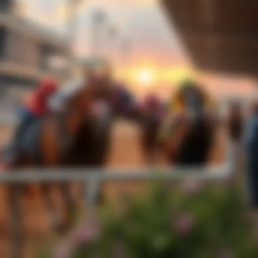 Horse racing at the Kentucky Derby showcasing the excitement of the event