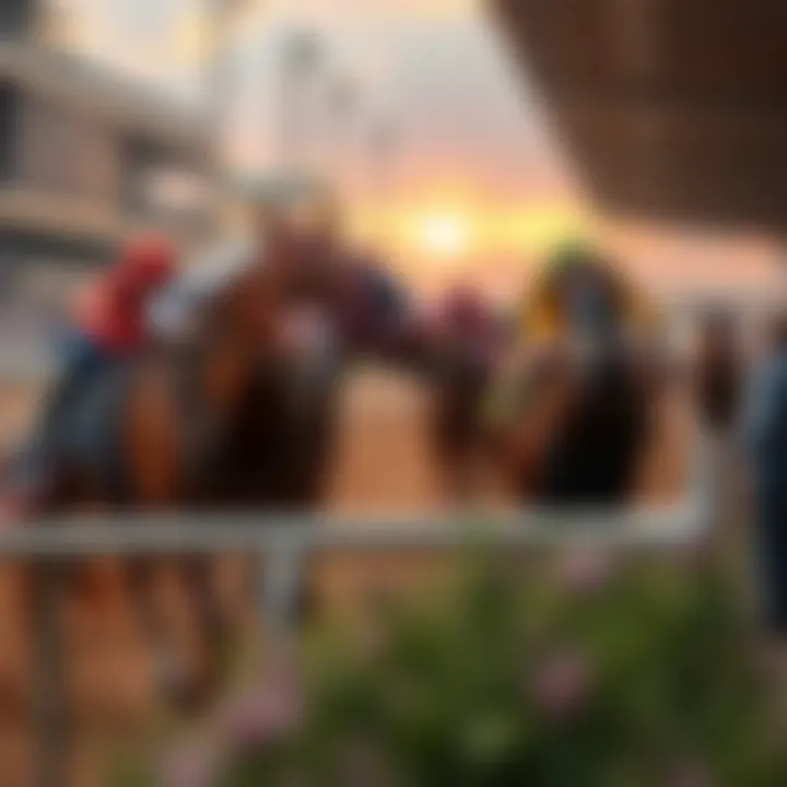 Thrill of the Kentucky Derby Horse racing at the Kentucky Derby showcasing the excitement of the event