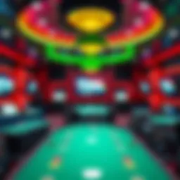 Interior view of a vibrant televised poker room