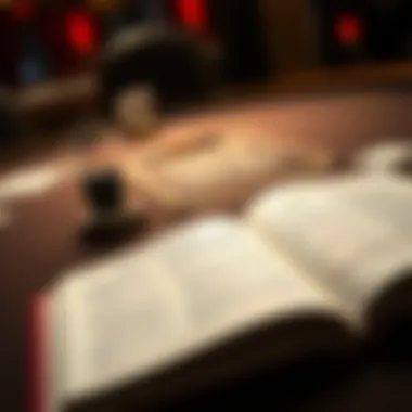 Mastering Strategies for Success A strategy guide open on a poker table