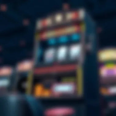 A detailed illustration of a video poker machine showcasing its components.