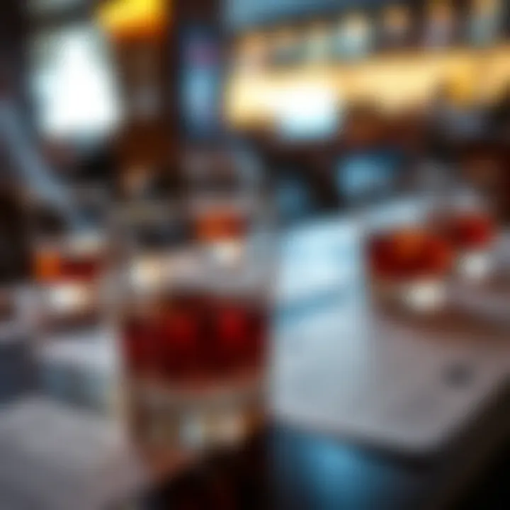 A sophisticated whiskey tasting setup with notes